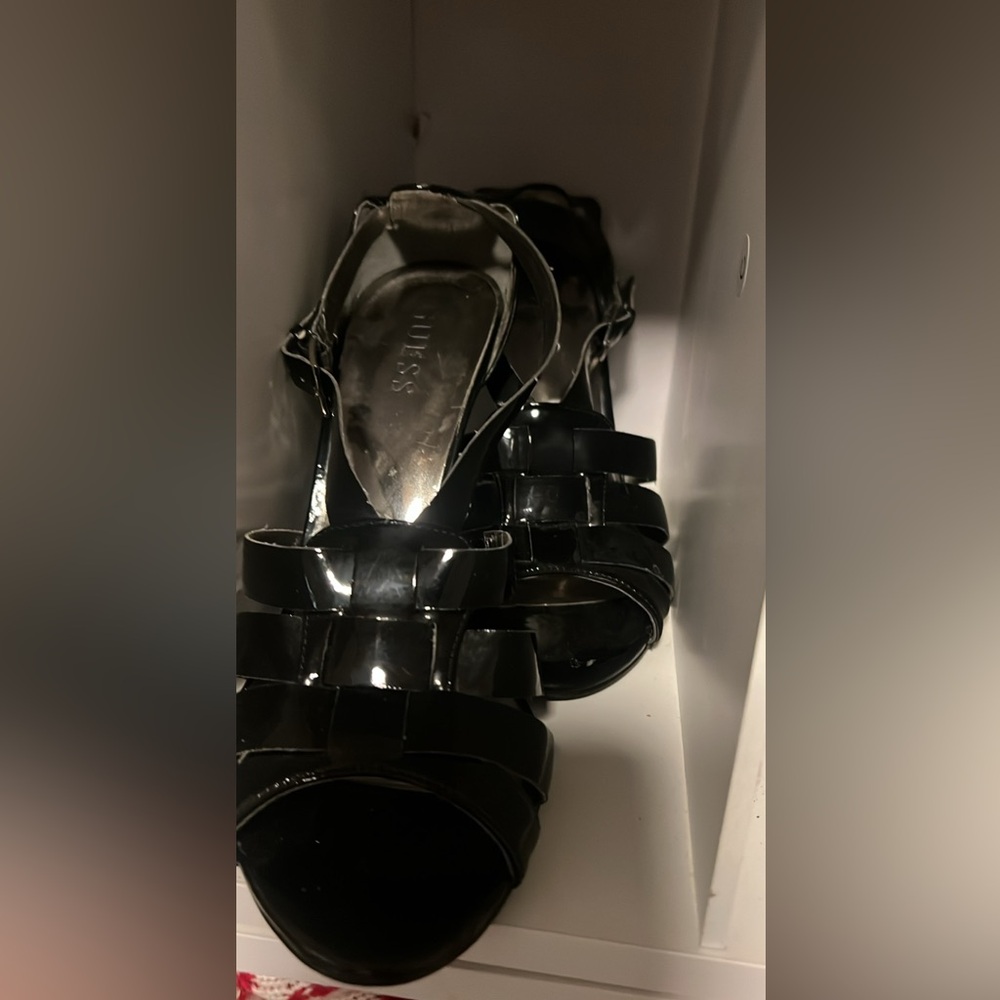 Guess Black Heels Strappy Design